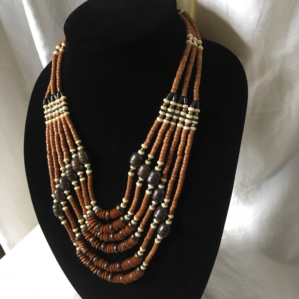 Vintage Tribal Boho Statement Bib Necklace - Picture 3 of 8